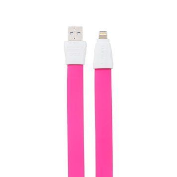 Кабель Remax RC-011i USB Lightning Flat Full Speed II 1м рожевий 2000700000308 фото