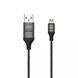 Кабель Remax RC-130m USB МicroUSB EL обмотка з підсвічуванням - гірлянда 1м чорний 6954851231714 фото 3