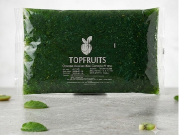 Фруктово-овочеве пюре-основа "Ананас-Ківі-Селера-М'ята" Topfruits фасування 1,5 кг 2020000510373 фото