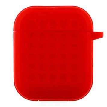Футляр Silicone Fashion Case with Hook для Airpods 1/2 Red 35263_3345613 фото