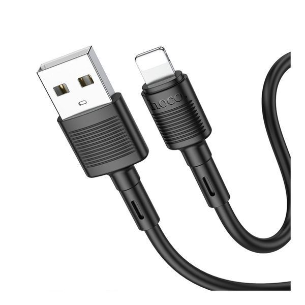 Кабель Hoco X83 USB Lightning 1м чорний 6931474770868 фото