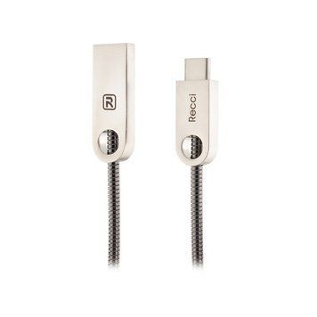 Кабель Recci RCT-C100 USB Type-C Vajra 1м темно-сірий 6955482588390 фото