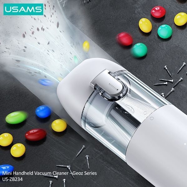Портативний пилосос USAMS US-ZB234 Geoz 6000Pa 7800mAh 1.2m білий 6958444976167 фото
