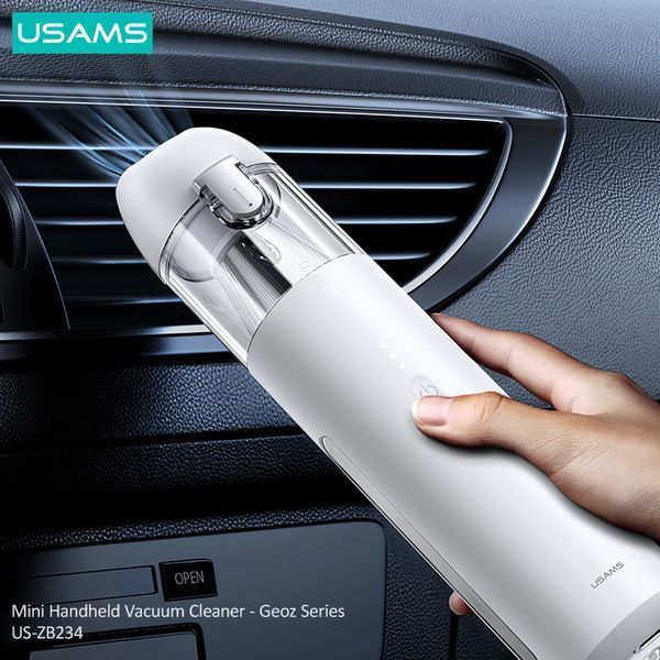 Портативний пилосос USAMS US-ZB234 Geoz 6000Pa 7800mAh 1.2m білий 6958444976167 фото