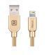 Кабель Recci RCL-T25 USB Lightning Armor 0,25 м золото 6955482585313 фото 1