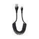 Кабель Remax RC-139m USB МicroUSB Super Coiled Version чорний 6954851297918 фото 1