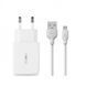 Мережевий зарядний пристрій WK WP-U60m Suda 2.4A 2USB плюс кабель microUSB 220V EU білий 6941027604908 фото 2