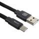Кабель Recci RCL-Y100 USB Lightning Canvas 1м чорний 6955482585894 фото 1
