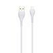 Кабель Hoco X37 Cool Power Charging USB Lightning 1м бiлий 6931474710499 фото 1
