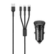 Автомобільний зарядний пристрій Remax RCC236 Vanguard Series 2.4A 3-in-1 Charging Cable чорний 6972174151038 фото