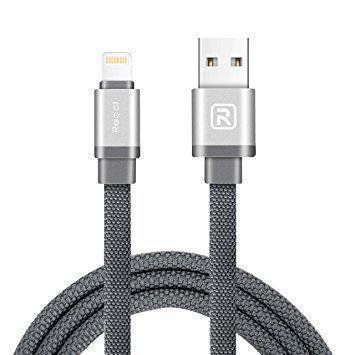 Кабель Recci RCL-Y100 USB Lightning Canvas 1м темно-сірий 6955482585917 фото