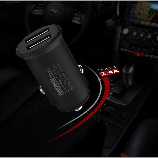 Автомобільний зарядний пристрій Remax RCC-219 Roki 2.4A 2 USB 12W чорний 6954851295662 фото