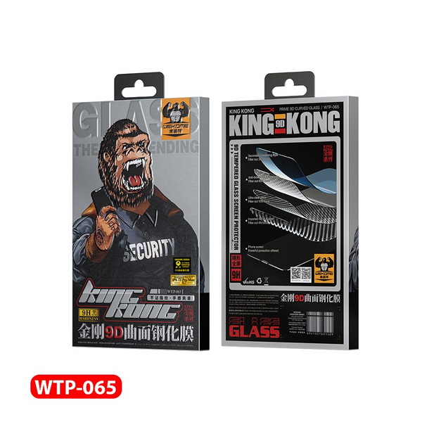 Захисне скло WK WTP-065 KINGKONG 9D Lite Screen Protector (HD) IP14 Pro Max-6.7, прозорий (10 шт) 2000700010949 фото