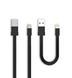 Кабель Remax RC-062i USB Lightning Tengy 1м+16см комплект 2шт чорний 6954851270157 фото 1