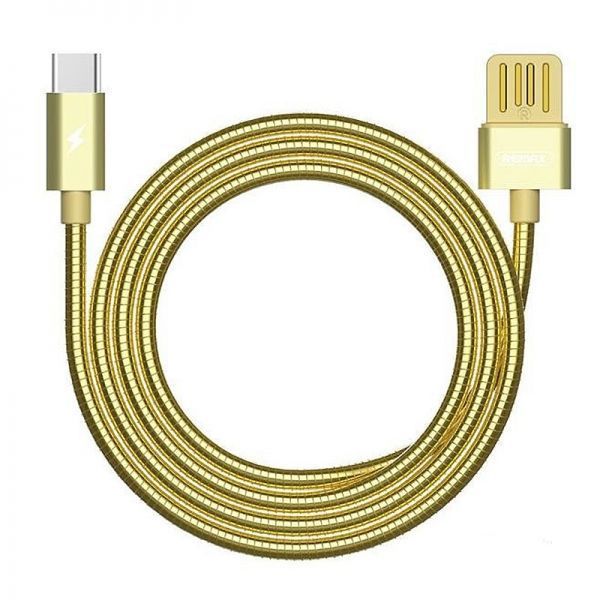 Кабель Remax RC-080a USB Type-C Serpent 1м золото 6954851276159 фото