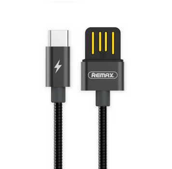 Кабель Remax RC-080a USB Type-C Serpent 2.1А 1м темно-сірий 6954851276135 фото