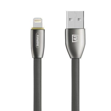 Кабель Remax RC-043i USB Lightning Knight 1м з підсвічуванням темно-сірий 6954851259244 фото