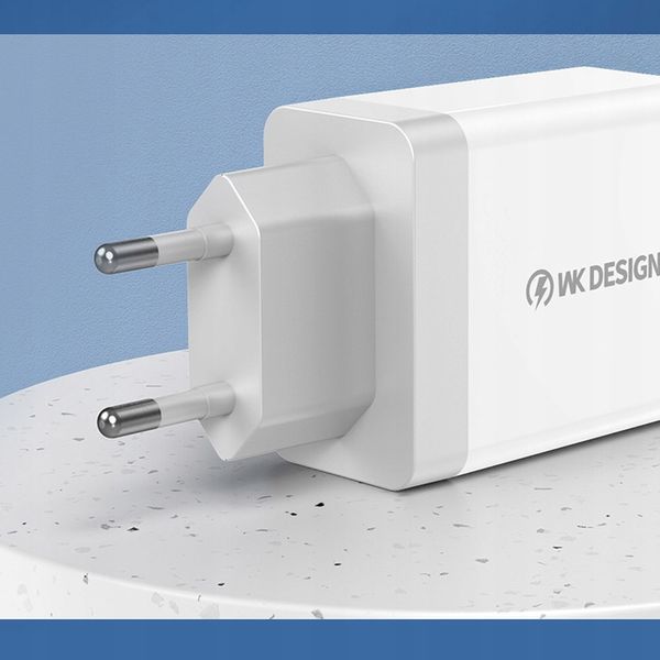 Мережевий зарядний пристрій WK WP-U125 QC3.0 18W EU 4USB білий 6941027616512 фото