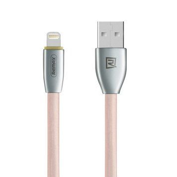 Кабель Remax RC-043i USB Lightning Knigh 1м з підсвічуванням сріблясто-рожевий 6954851259237 фото
