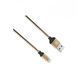 Кабель Recci RCL-W100 USB Lightning Gravel 1м золото 6955482585528 фото 1