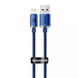Кабель Baseus Crystal Shine Series USB Lightning 2.4A 1.2m blue CAJY000003 6932172602697 фото 1