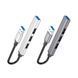 Хаб USB Hoco HB26 4 in 1 adapter(USB to USB3.0+USB2.0*3) Сiрий 29786_2285241 фото 2