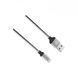 Кабель Recci RCL-W100 Gravel USB Lightning 1м сірий 6955482585535 фото 1