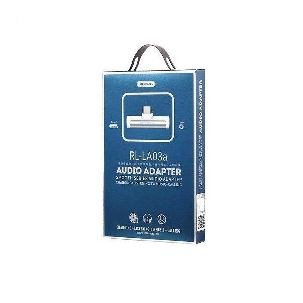 Перехідник Remax RL-LA03a Smooth 2in1 Type-C M to 3.5mm Jack F Type-C F білий 6954851298809 фото