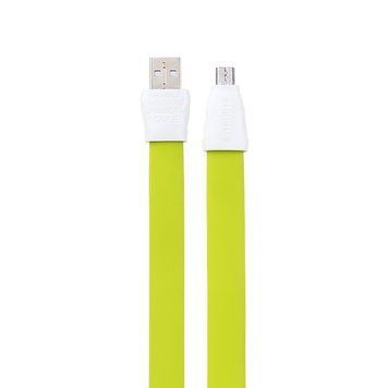Кабель Remax RC-011m USB МicroUSB Flat Full Speed II 1м зелений 6954851261674 фото