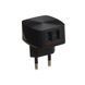 Мережевий зарядний пристрій Remax RP-U215i 2.4A 2 USB плюс кабель Lightning 220V EU чорний 6954851289623 фото 5