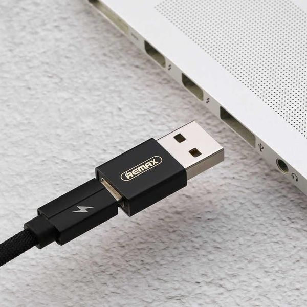 Перехідник Remax RA-USB3 Joymove Type-C to USB-М чорний 6954851284291 фото