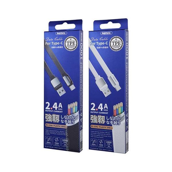 Кабель Remax RC-154a USB Type-C Platinum Pro 1м чорний 6972174153476 фото