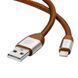 Кабель Recci RCL-G100 USB Lightning Gunner 1м коричневий 6955482588505 фото 2
