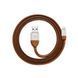 Кабель Recci RCL-G100 USB Lightning Gunner 1м коричневий 6955482588505 фото 4
