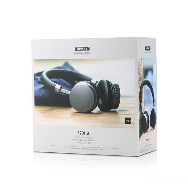 Навушники накладні безпровідні Bluetooth Remax RB-520HB темно-сірі 6954851284888 фото