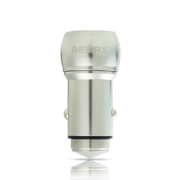 Автомобільний зарядний пристрій Remax RCC-205 Bullet 3.1A 2 USB 12W срібний 6954851252030 фото