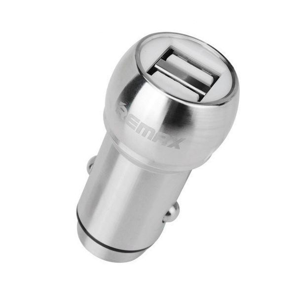 Автомобільний зарядний пристрій Remax RCC-205 Bullet 3.1A 2 USB 12W срібний 6954851252030 фото