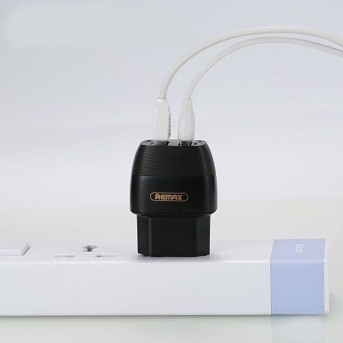 Мережевий зарядний пристрій Remax RP-U29 Flinc 2.1A 2 USB 220V EU чорний 6954851267591 фото