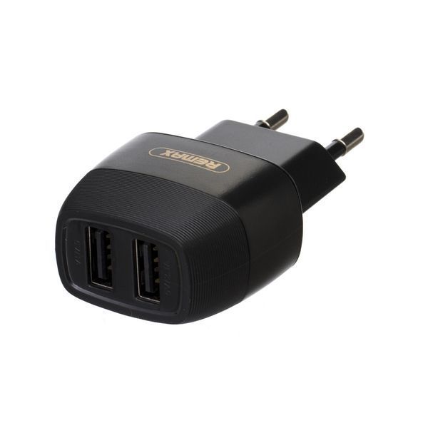 Мережевий зарядний пристрій Remax RP-U29 Flinc 2.1A 2 USB 220V EU чорний 6954851267591 фото