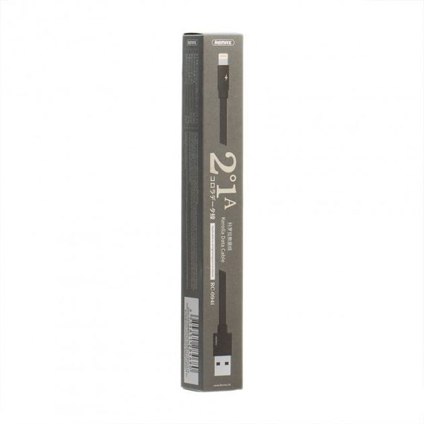 Кабель Remax RC-094i USB Lightning Kerolla 2м чорний 6954851284680 фото