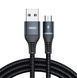 Кабель Remax RC-152m USB microUSB Colorful Light 2.4A 1м чорний 6972174153001 фото 1