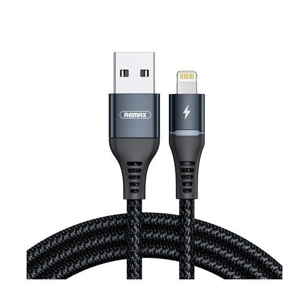 Кабель Remax RC-152i USB Lightning Colorful Light 2.4A 1м чорний 6972174152066 фото