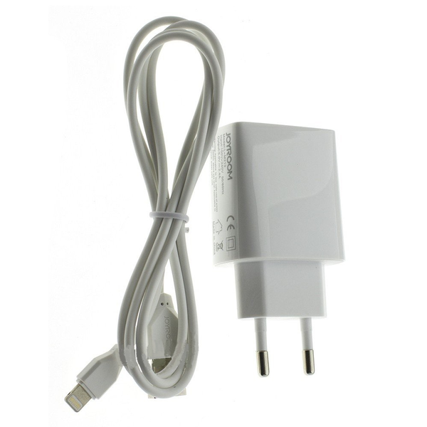 Мережевий зарядний пристрій Remax RP-U14i Traveller 2.4A 1USB плюс кабель Lightning 220V EU білий 6954851289401 фото
