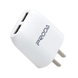 Мережевий зарядний пристрій Proda RP-U21 Flat 2.1A 2USB 220V вилка Тип А білий плюс перехідник євровилка (EU) 2000700012554 фото 2