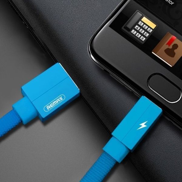 Кабель Remax RC-094m USB МicroUSB Kerolla 1м синій 6954851284482 фото