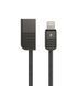 Кабель Remax RC-088i USB Lightning Linyo 1м чорний 6954851275305 фото 1