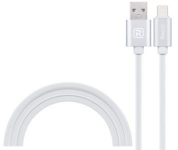 Кабель Recci RCL-U150 USB Lightning Puff 1.5м білий 6955482585399 фото