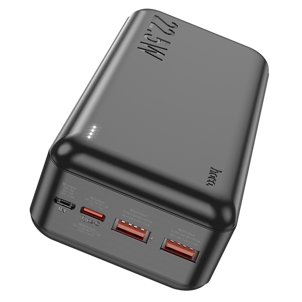 Автономний зарядний пристрій Hoco J101B Astute 22.5W fully compatible 30000 mAh чорний 6931474782519										 фото