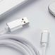 Кабель Recci RCL-U150 USB Lightning Puff 1.5м білий 6955482585399 фото 2