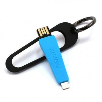 Кабель Remax RC-024i USB Lightning Portable 7см синій 2000700000902 фото